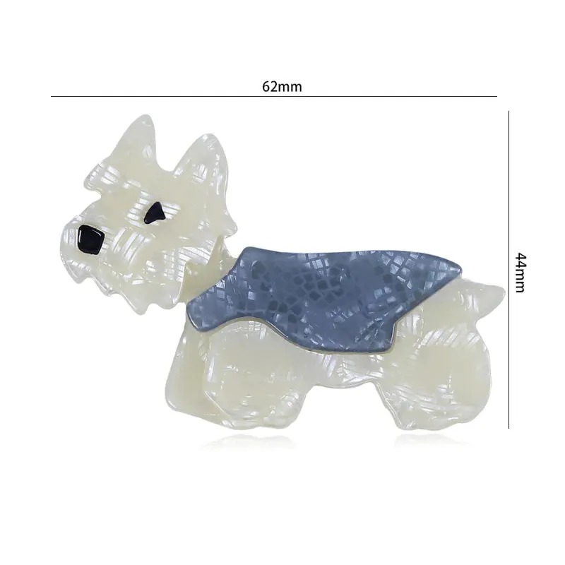 Lovely Handmade Acrylic Dog Shape Brooch Pin