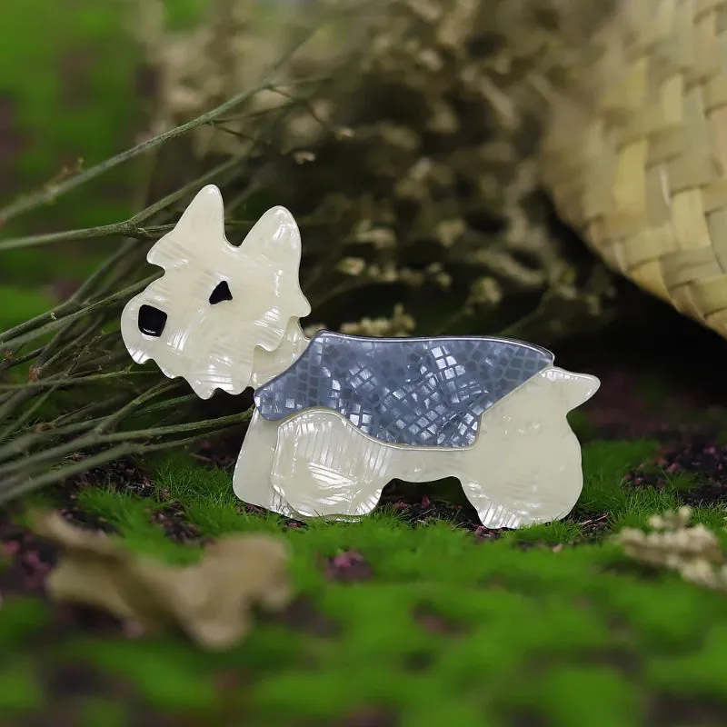 Lovely Handmade Acrylic Dog Shape Brooch Pin
