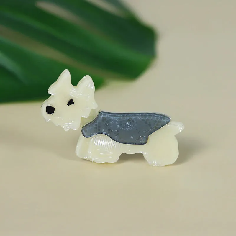 Lovely Handmade Acrylic Dog Shape Brooch Pin