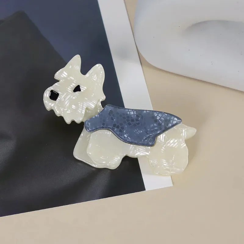 Lovely Handmade Acrylic Dog Shape Brooch Pin