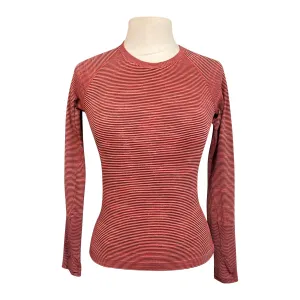 Lululemon 'Swiftly' Tech Long Sleeve 2.0 in Salmon/Black Stripes - Women's US 4