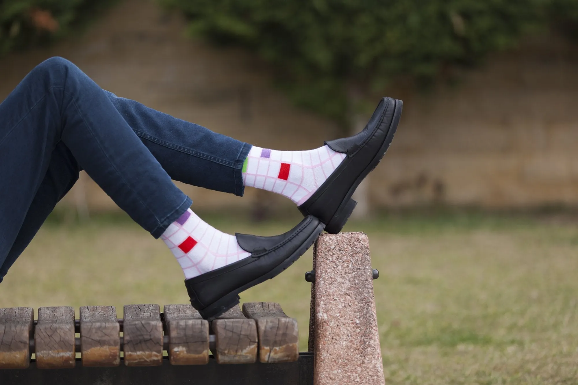 Men's 5-Pair Fun Patterned Socks-3056