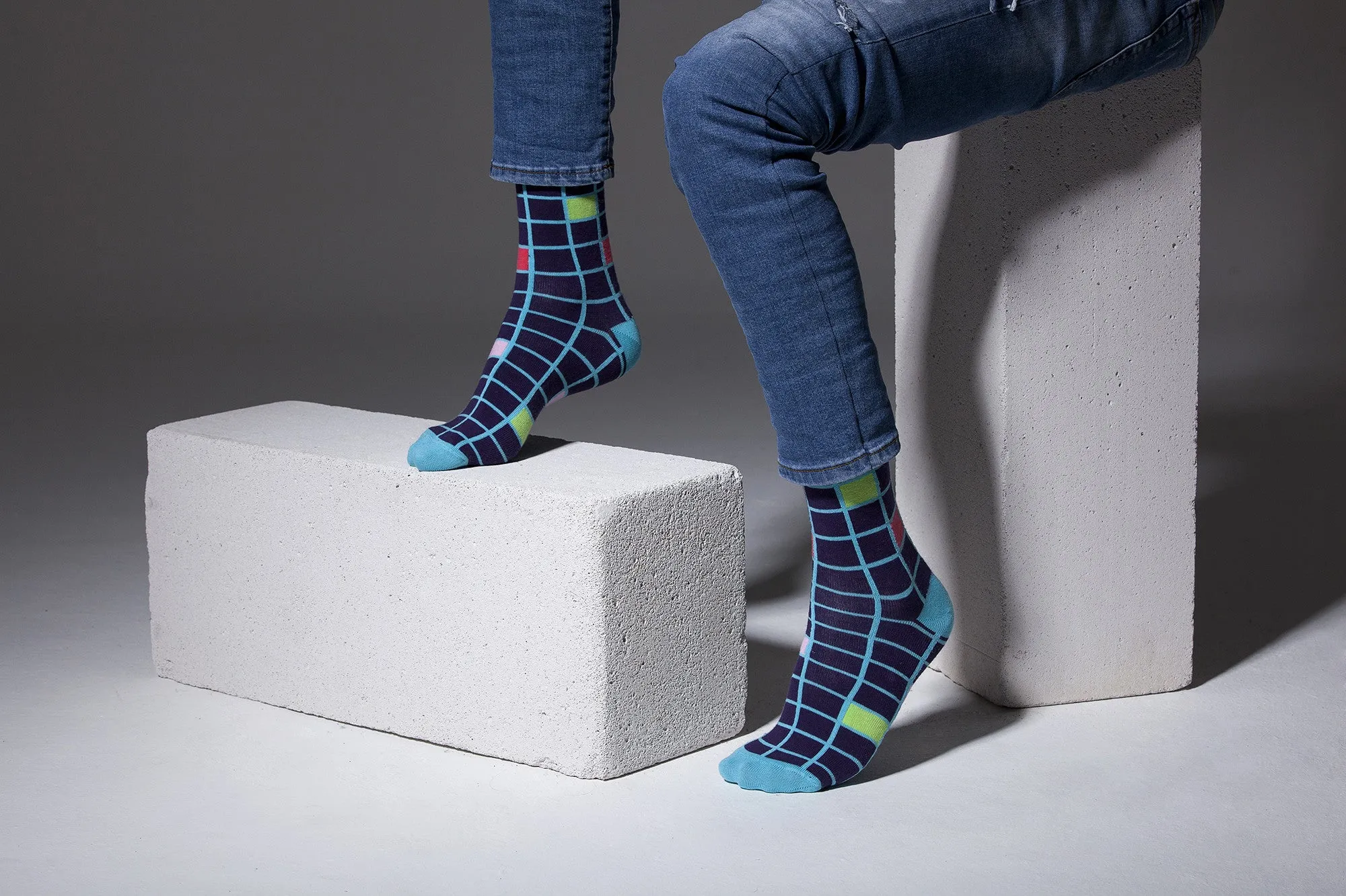 Men's 5-Pair Fun Patterned Socks-3056