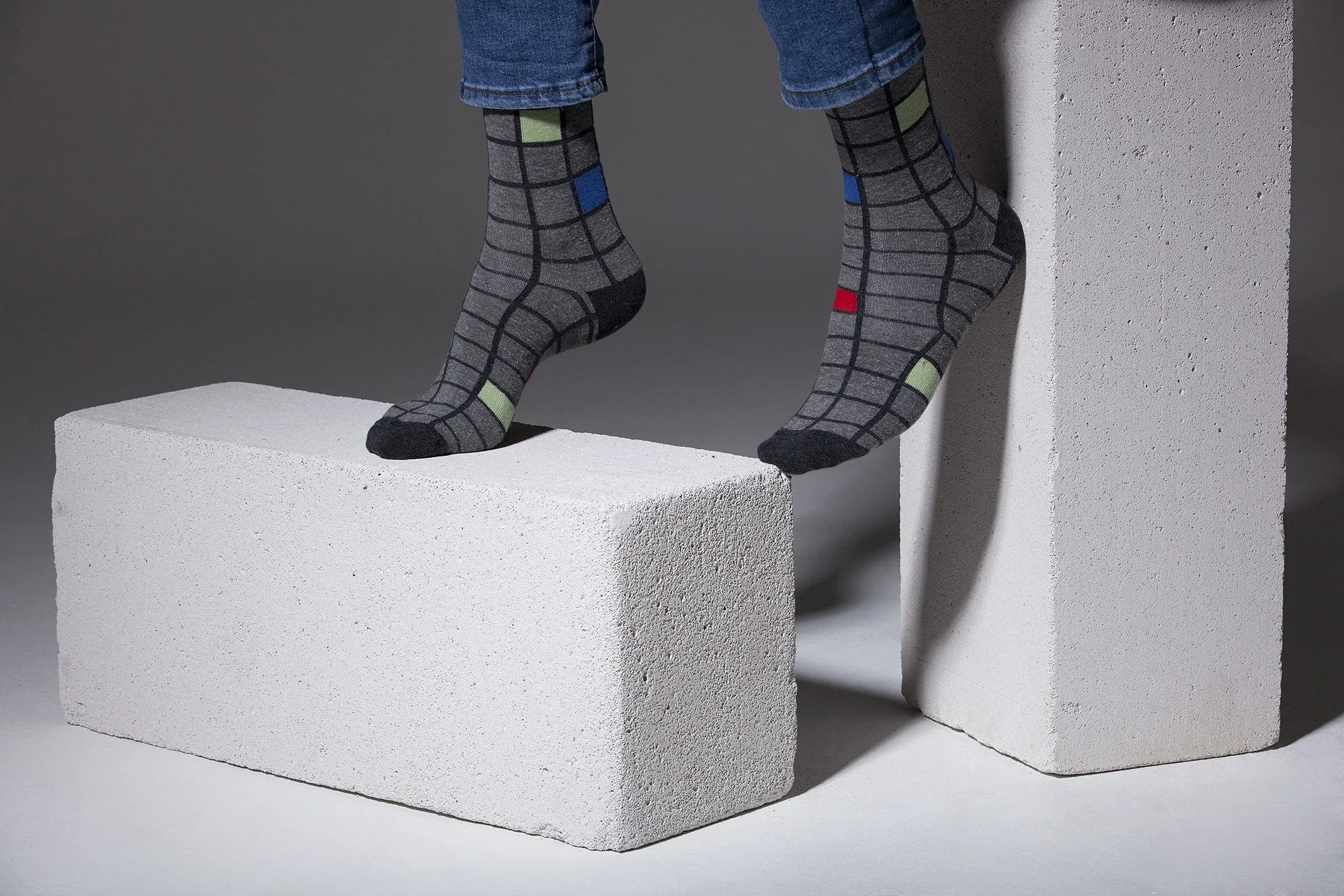 Men's 5-Pair Fun Patterned Socks-3056