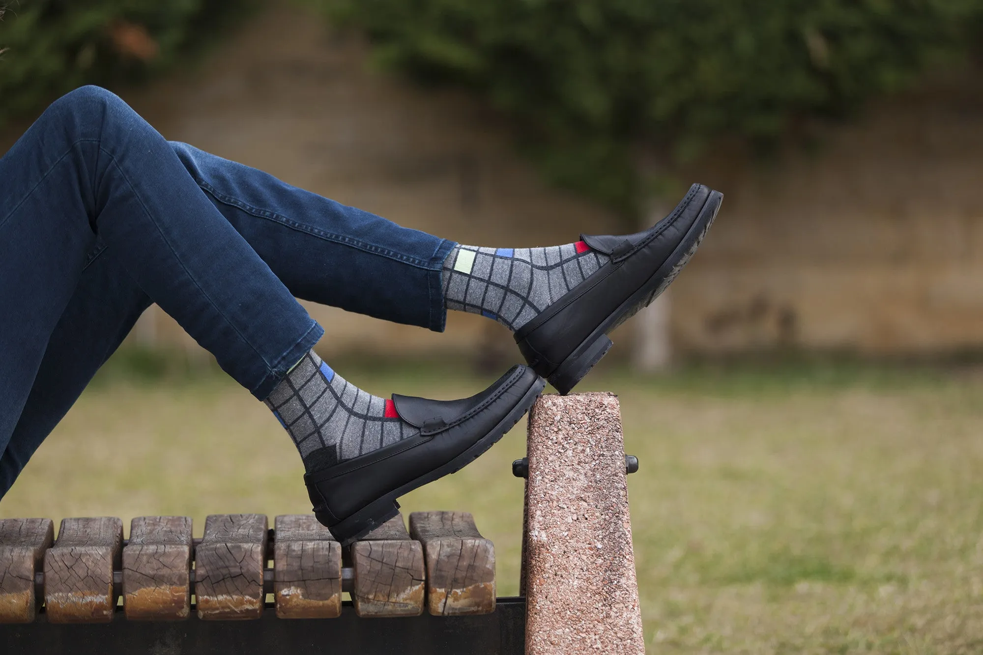 Men's 5-Pair Fun Patterned Socks-3056