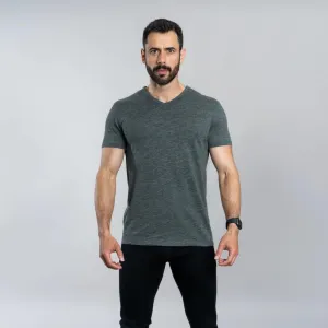 Men's Alpaca Wool Shirt: 160 Ultralight V-Neck