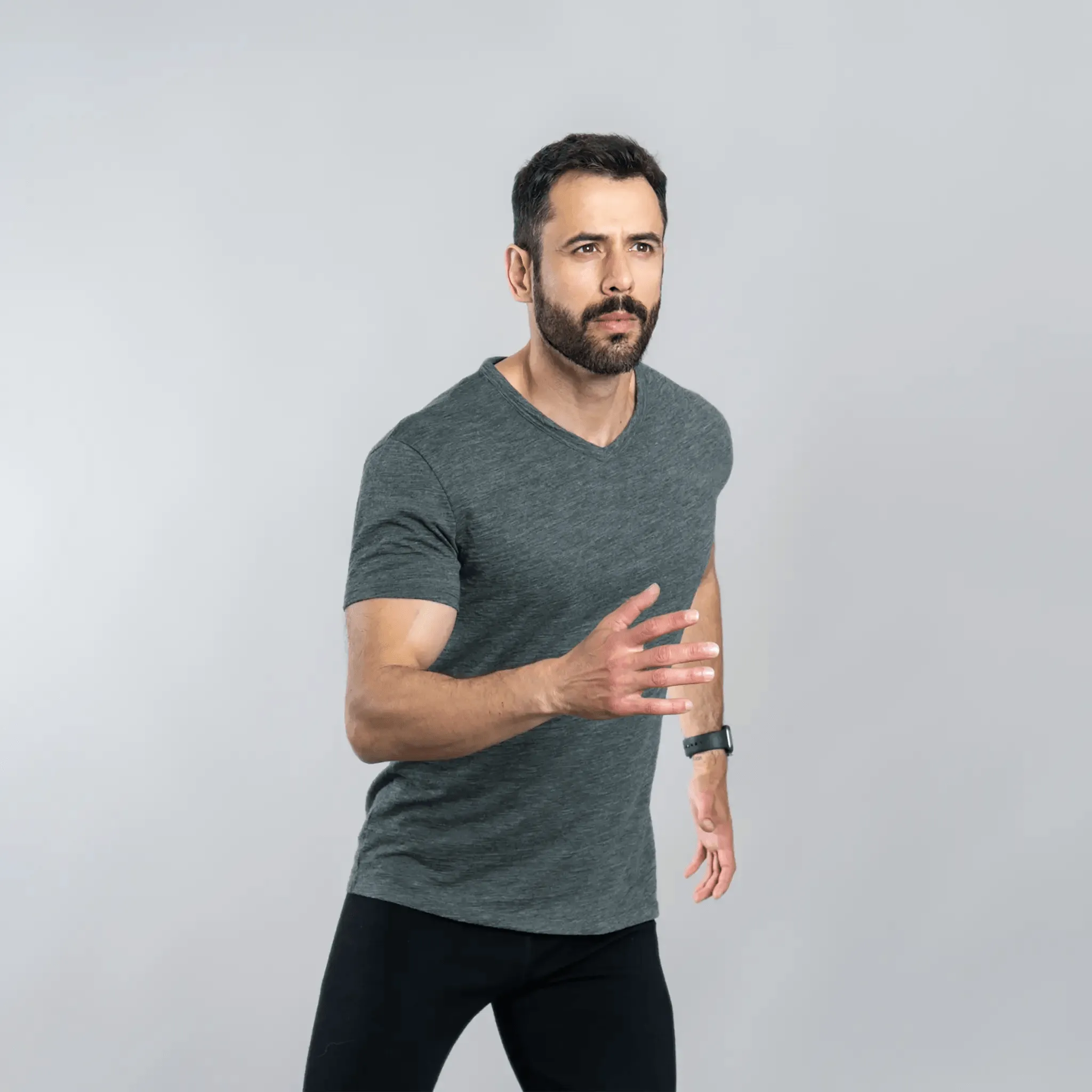 Men's Alpaca Wool Shirt: 160 Ultralight V-Neck