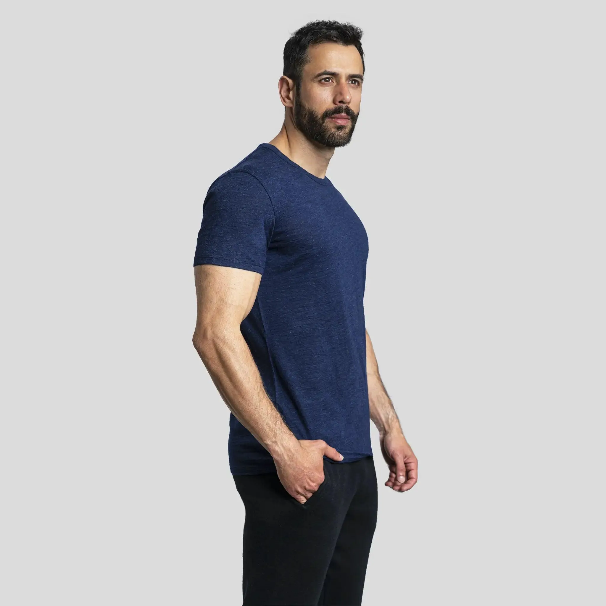 Men's Alpaca Wool T-Shirt: 160 Ultralight Crew Neck