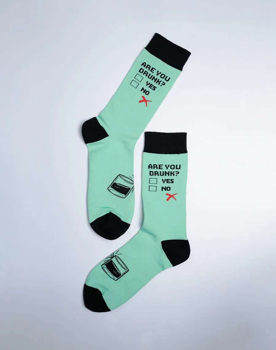Men's Are You Drunk Party Crew Socks
