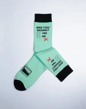 Men's Are You Drunk Party Crew Socks