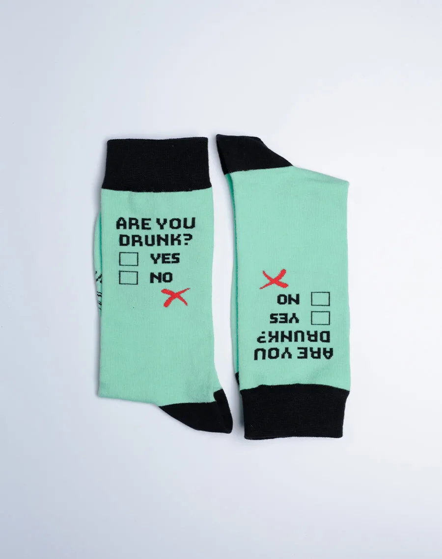 Men's Are You Drunk Party Crew Socks