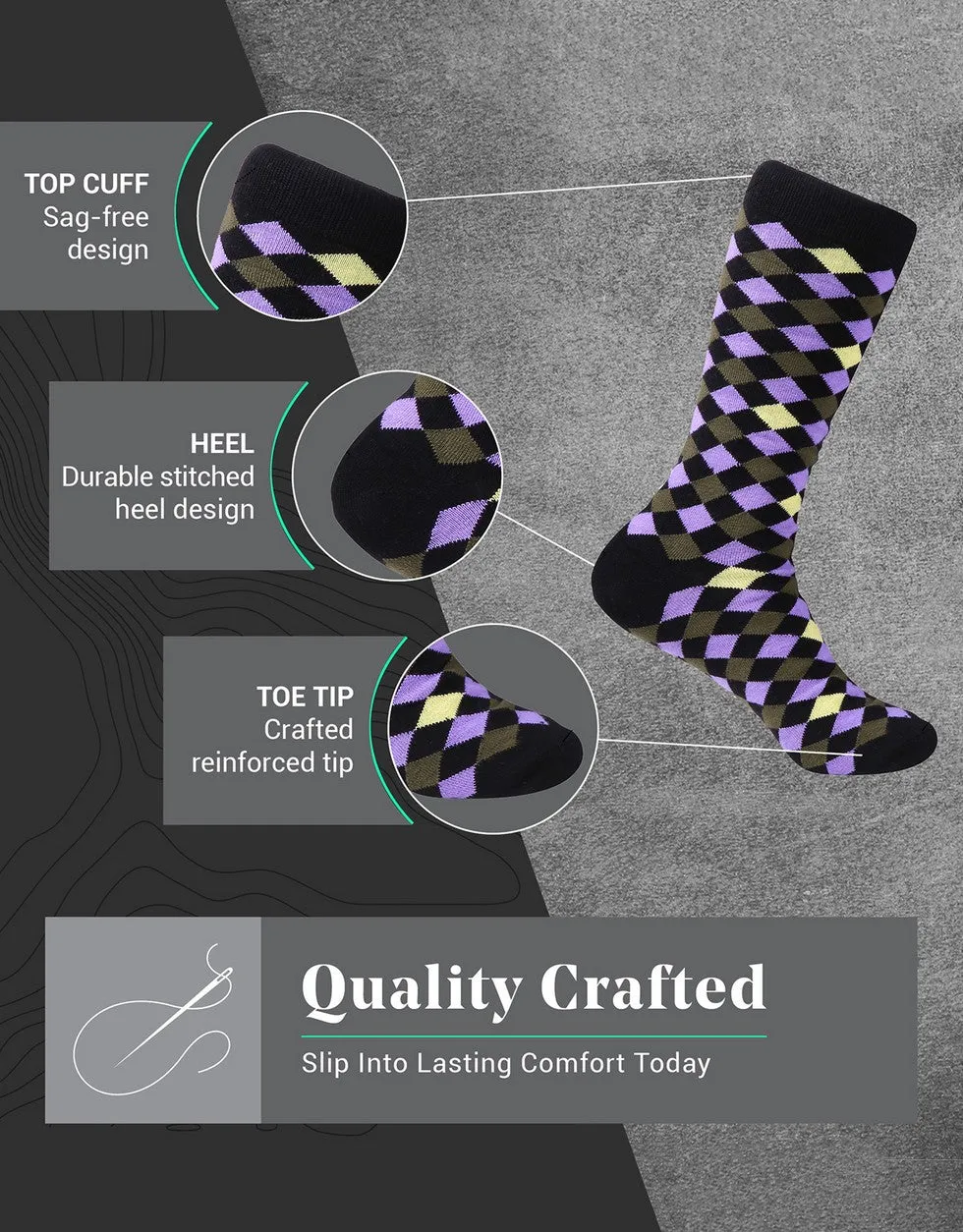 Men's Bold Designer Dress Socks 12 Pack