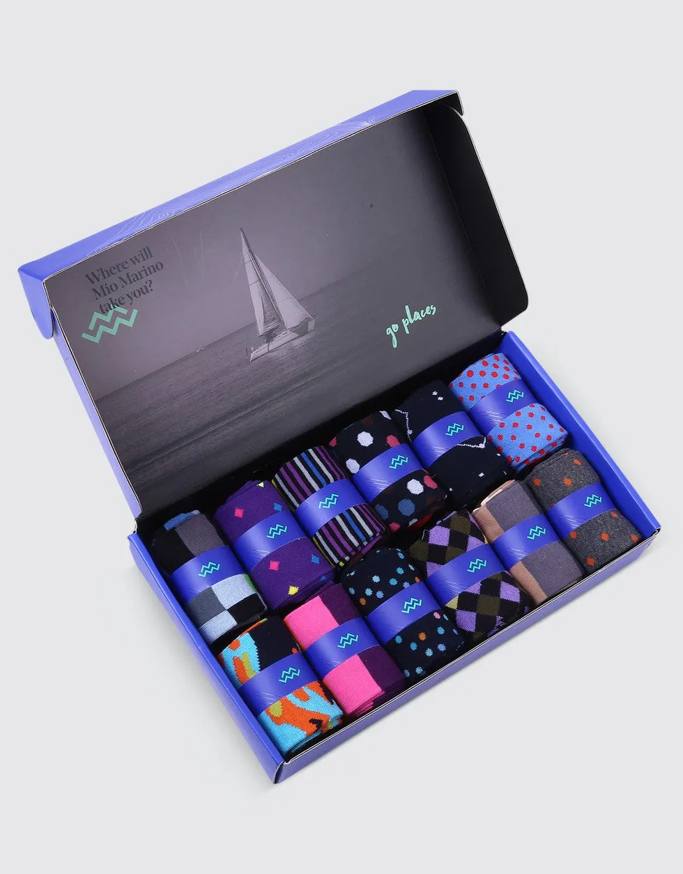 Men's Bold Designer Dress Socks 12 Pack