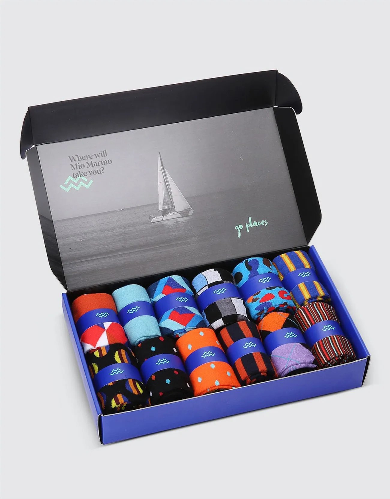 Men's Bold Designer Dress Socks 12 Pack