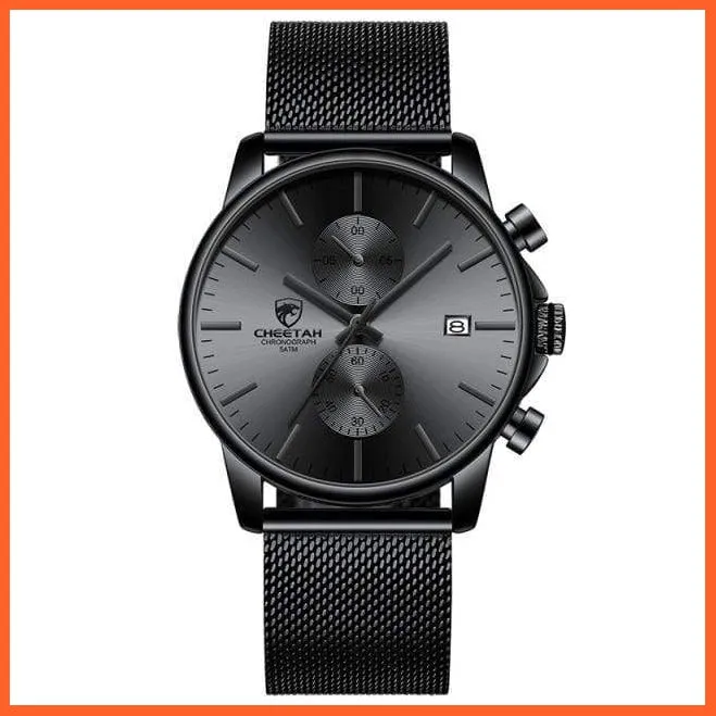 Mens Branded Watch Fashion Sports Quartz Watches | Mens Leather Waterproof Chronograph Wristwatches