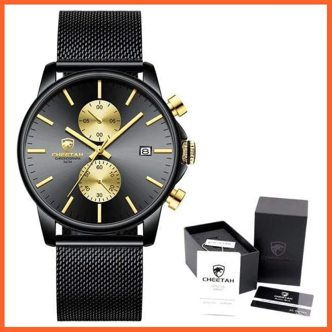 Mens Branded Watch Fashion Sports Quartz Watches | Mens Leather Waterproof Chronograph Wristwatches
