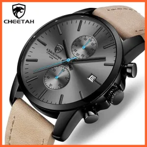 Mens Branded Watch Fashion Sports Quartz Watches | Mens Leather Waterproof Chronograph Wristwatches