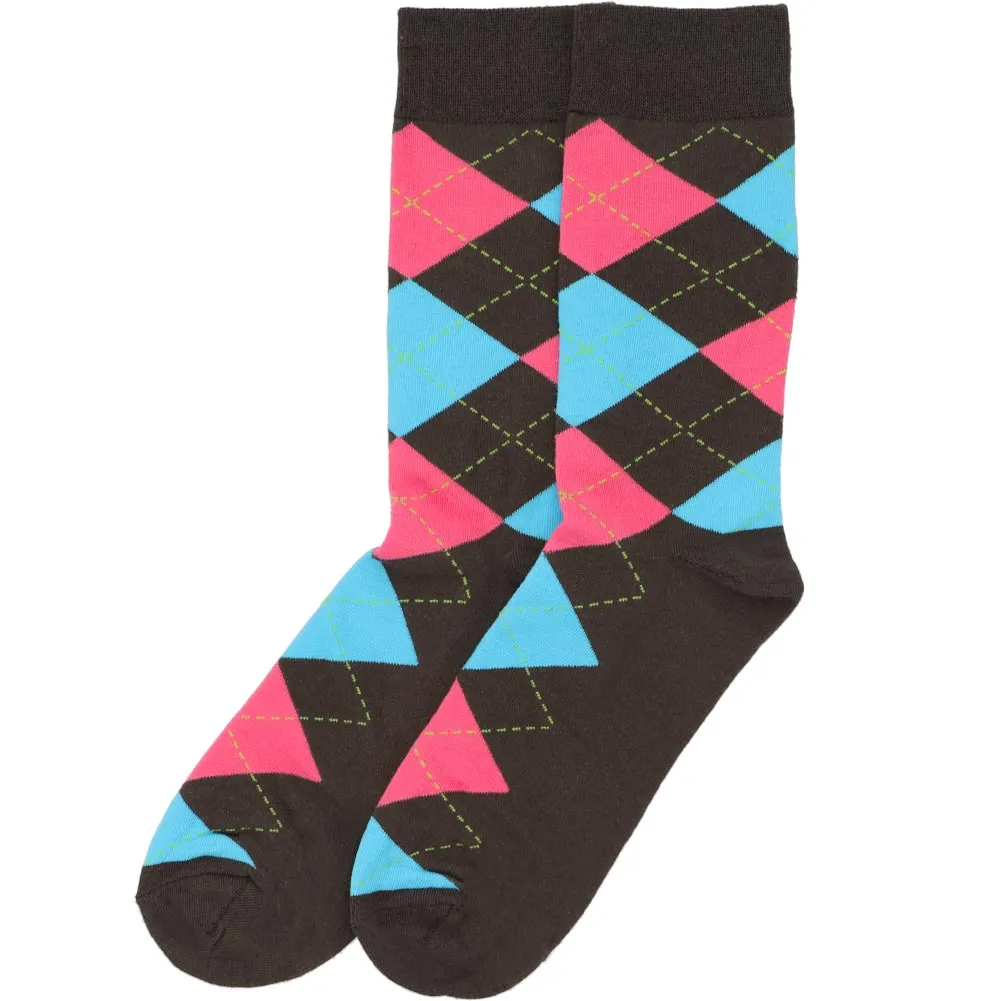 Men’s Fun Argyle Socks, 5-Pack