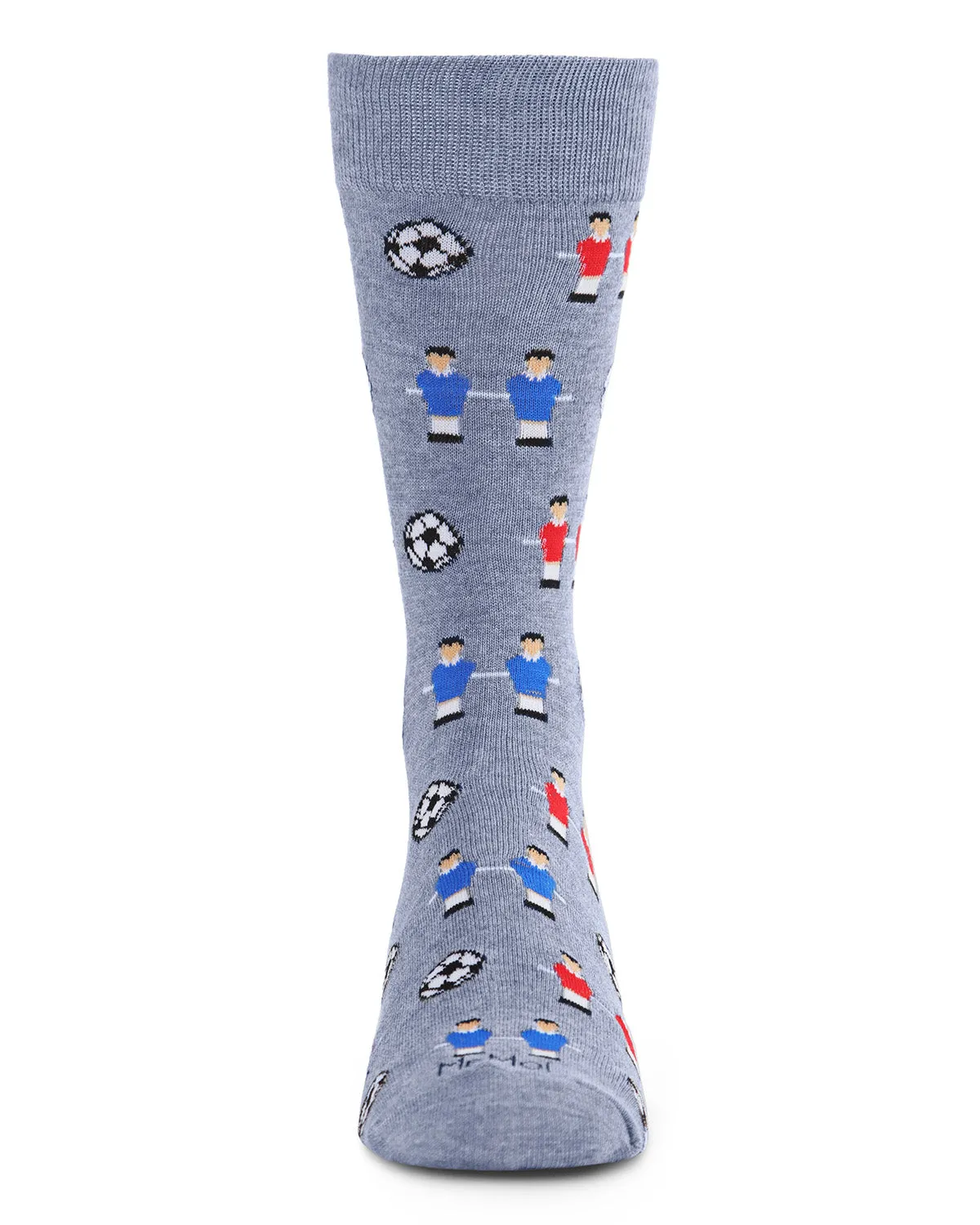 Men's Fun Foosball Bamboo Blend Novelty Crew Sock