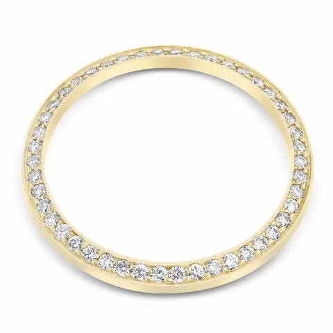 MIDISZE 1CT BEAD SET DIAMOND BEZEL 18KY FOR ROLEX 31MM DATEJUST SUPERIOR
