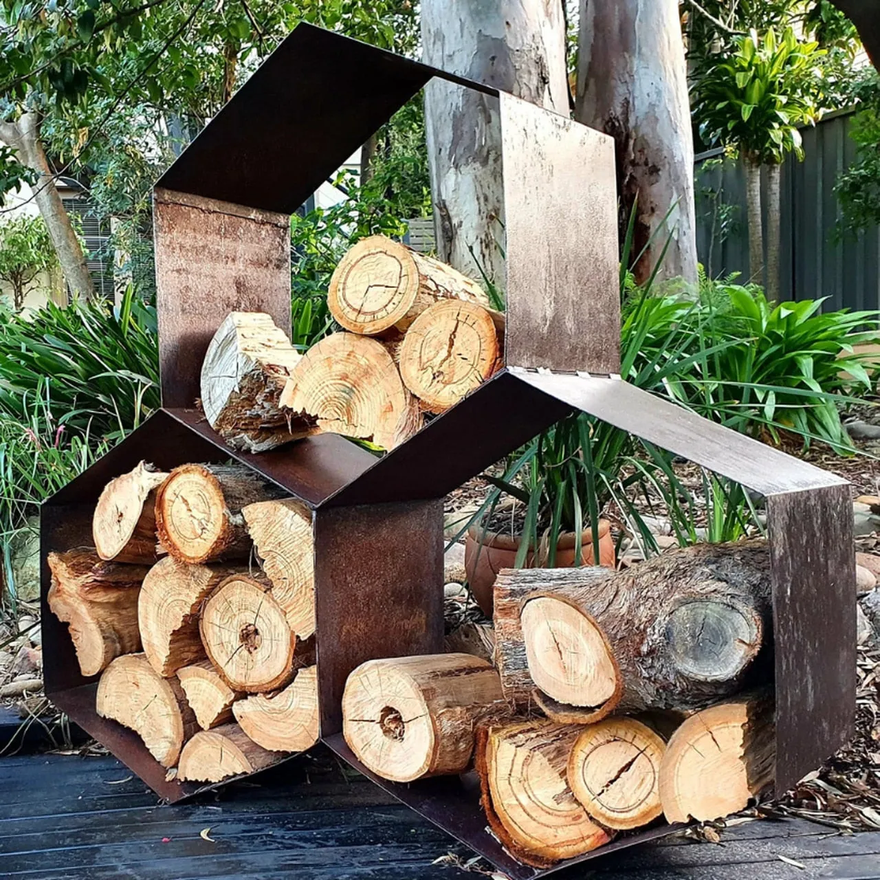Monarch Triple Honeycomb Log Rack