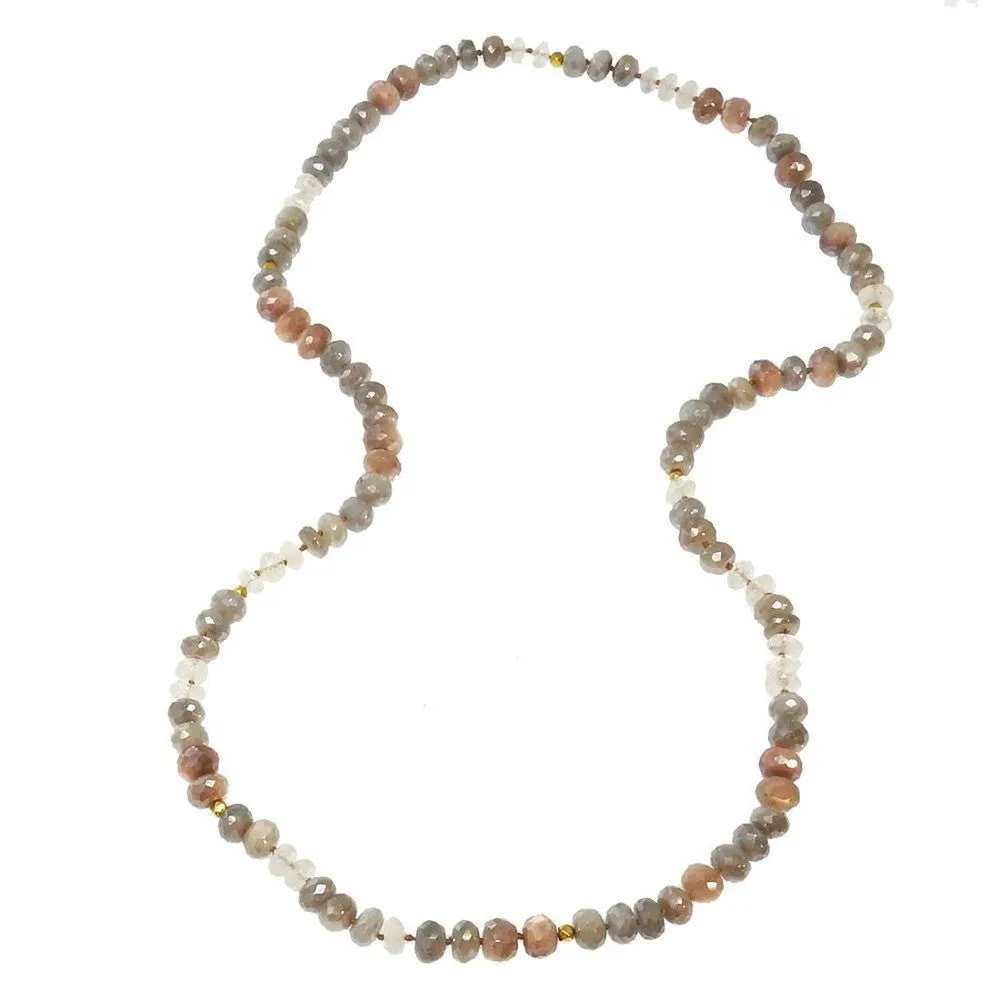 Moonstone and Silverite Necklace