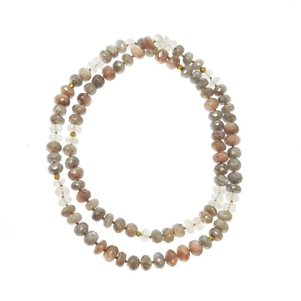 Moonstone and Silverite Necklace