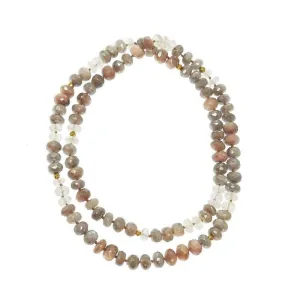 Moonstone and Silverite Necklace