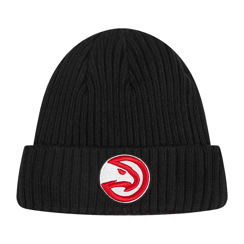NBA ATLANTA HAWKS OLD ENGLISH BEANIE (BLACK)