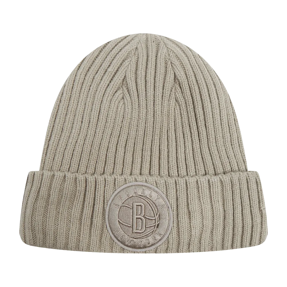 NBA BROOKLYN NETS NEUTRAL BEANIE (TAUPE)