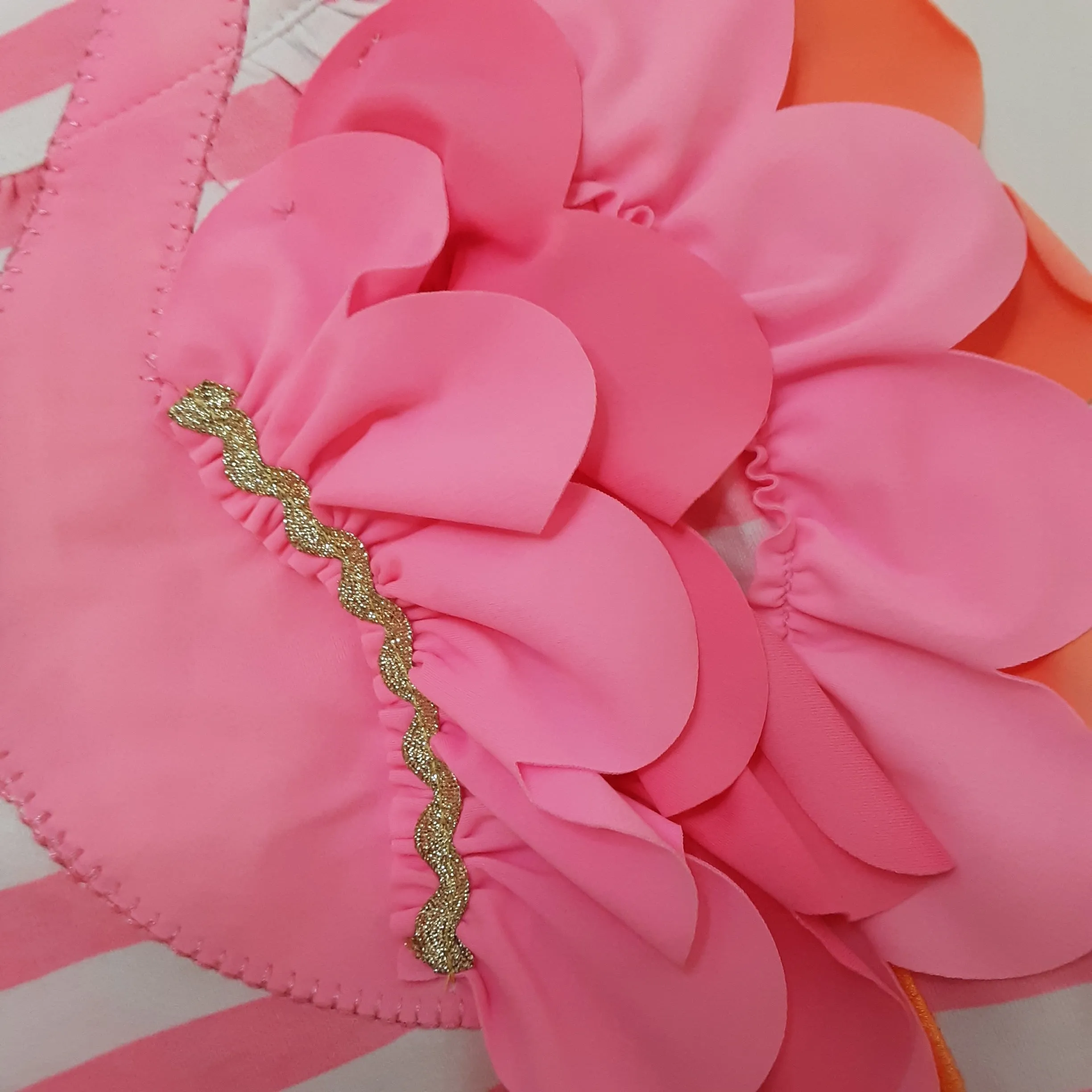 Neon Pink Flamingo Bubble Suit | Mud Pie size 6-9 m