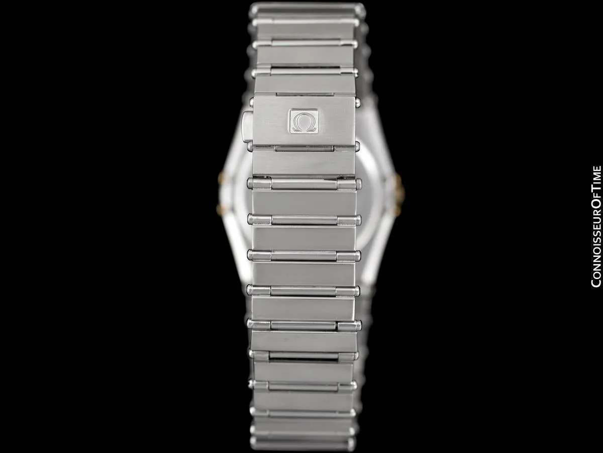 Omega Constellation Manhattan Mens 35mm Watch, Quartz, Date - Brushed Stainless Steel & 18K Gold