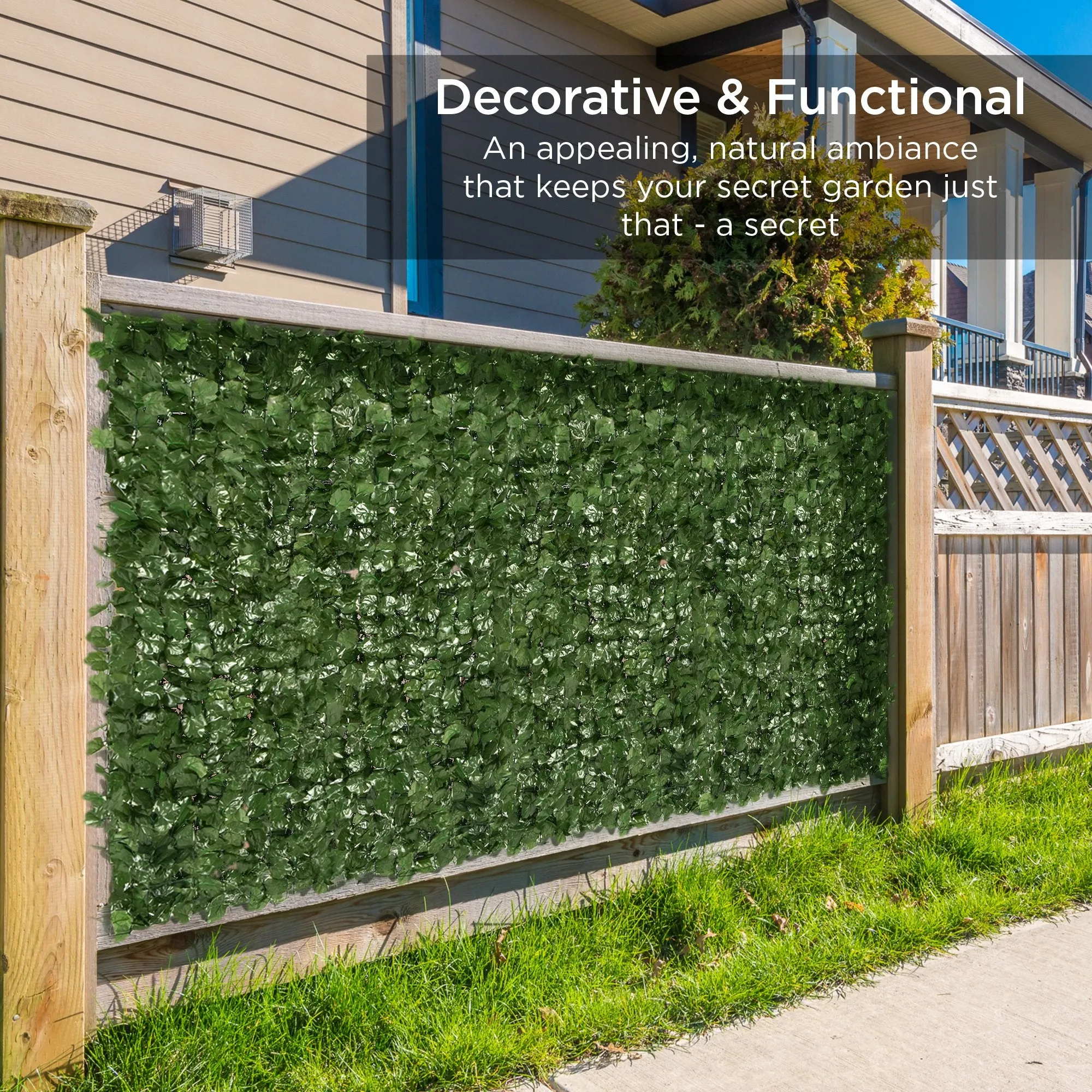 Outdoor Faux Ivy Privacy Screen Fence