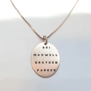 Oval necklace- large