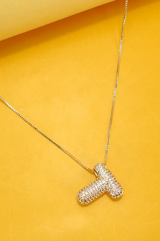Personalized Bubble Necklace T Gold