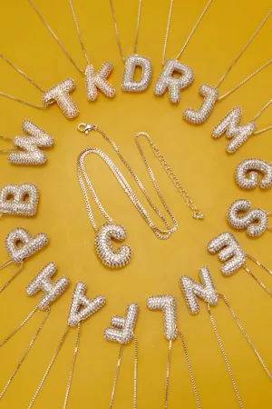Personalized Bubble Necklace T Gold