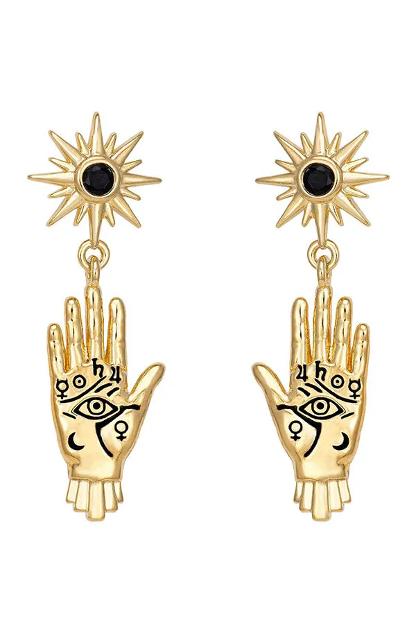 Personalized Palm Totem Necklace and Earrings