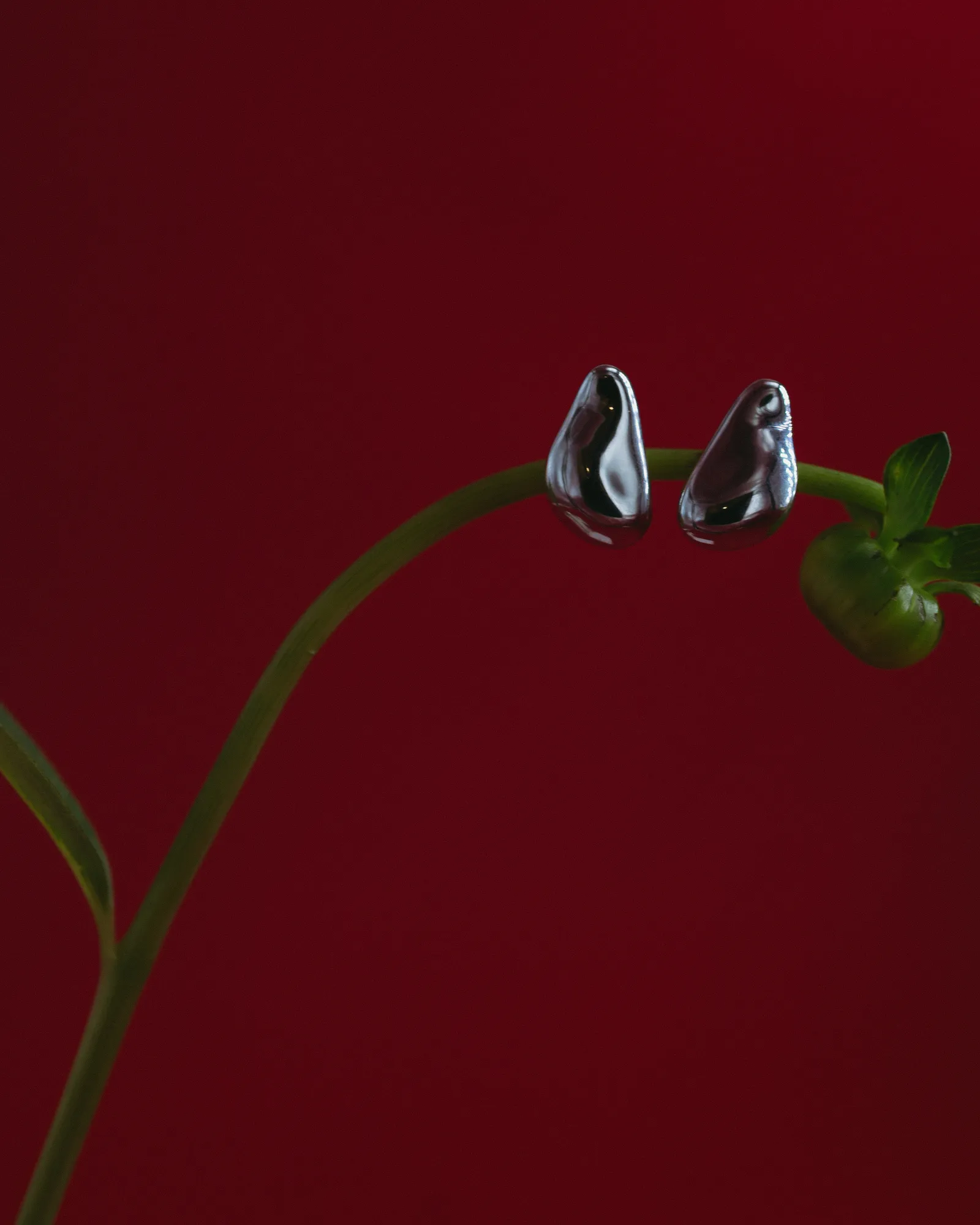 Petalo Earrings, Silver