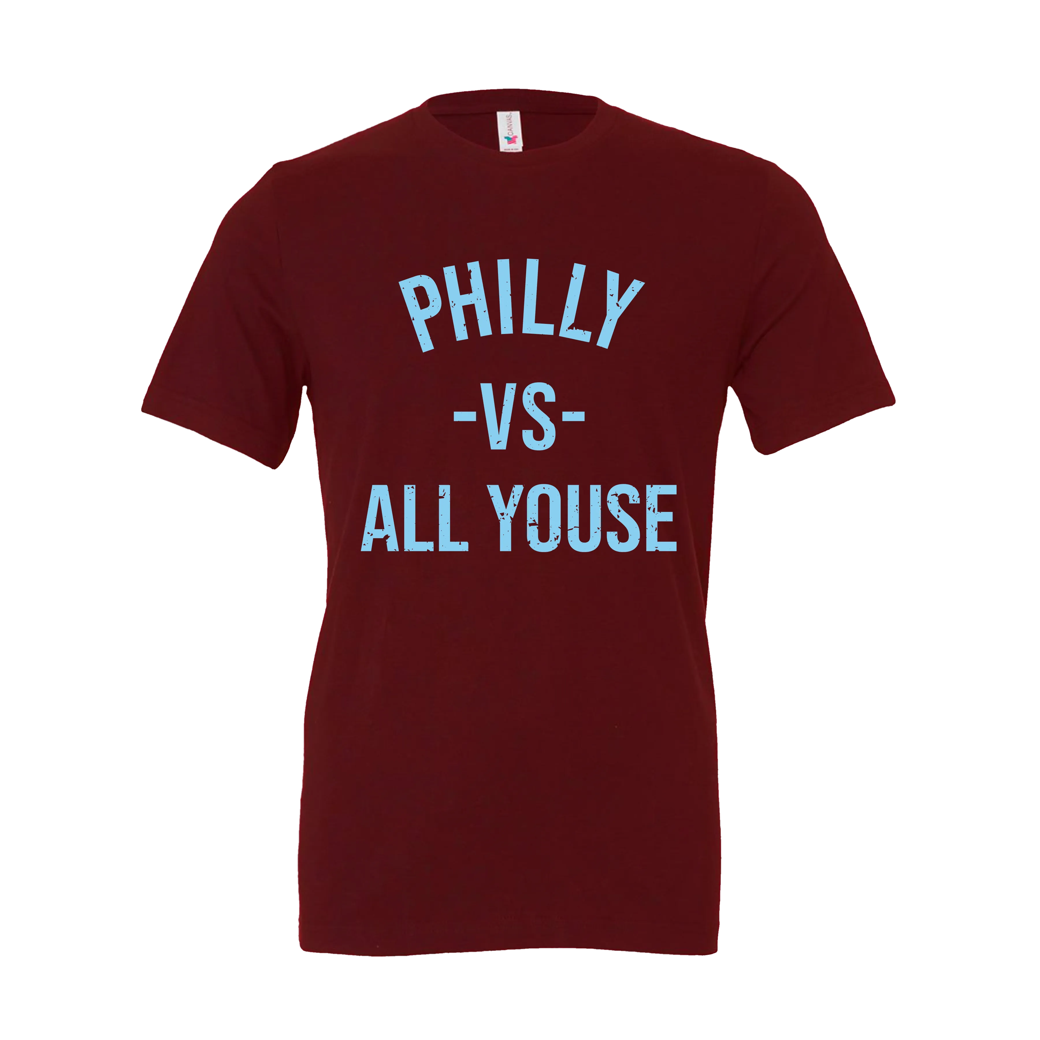 Philly vs All Youse Maroon T-Shirt | Philadelphia Baseball