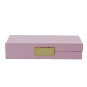Pink Lacquer Box with Gold Accent