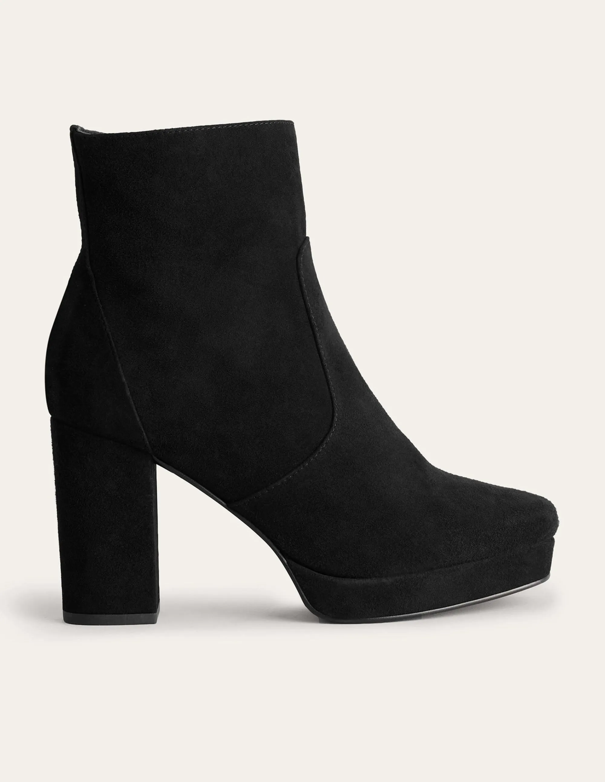 Platform Ankle Boot-Black
