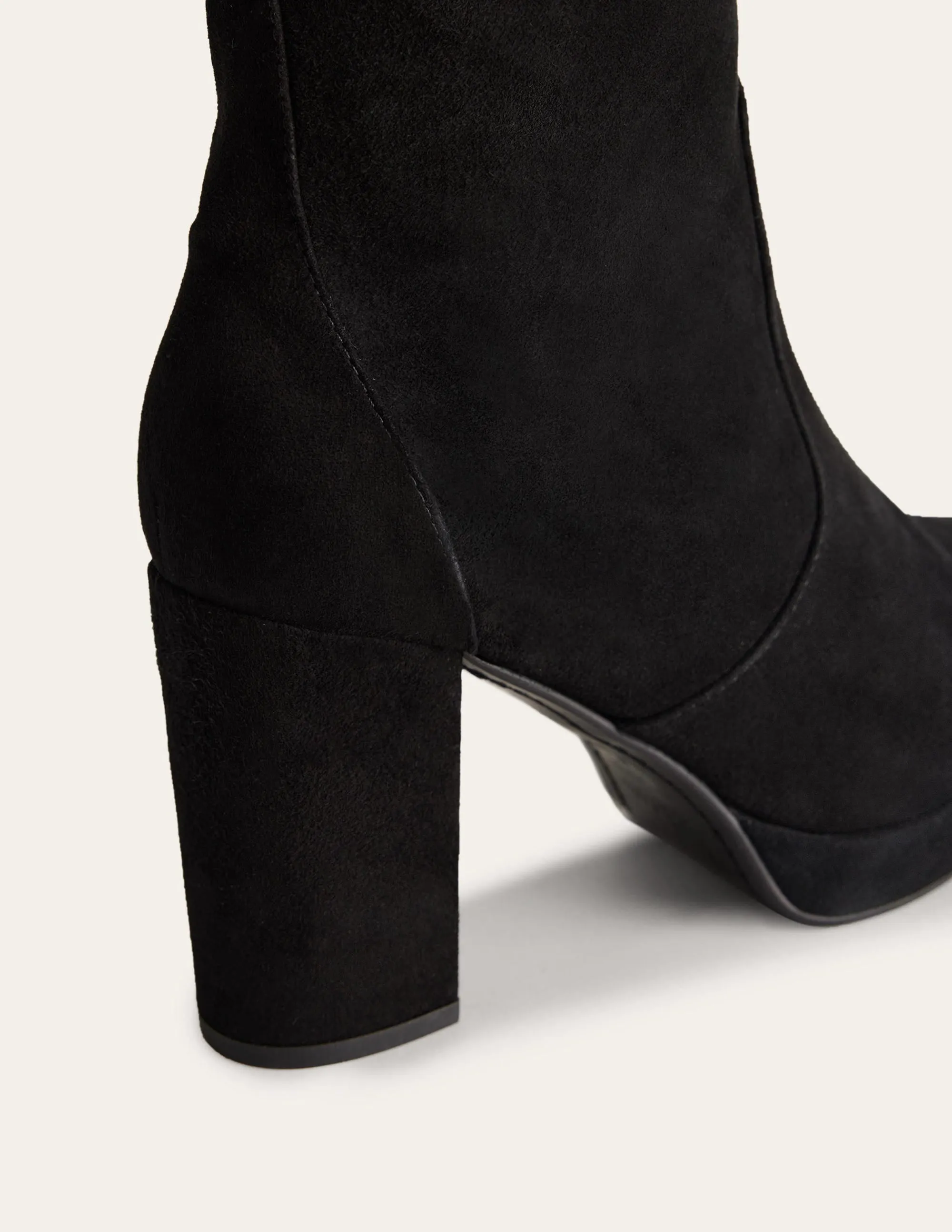 Platform Ankle Boot-Black