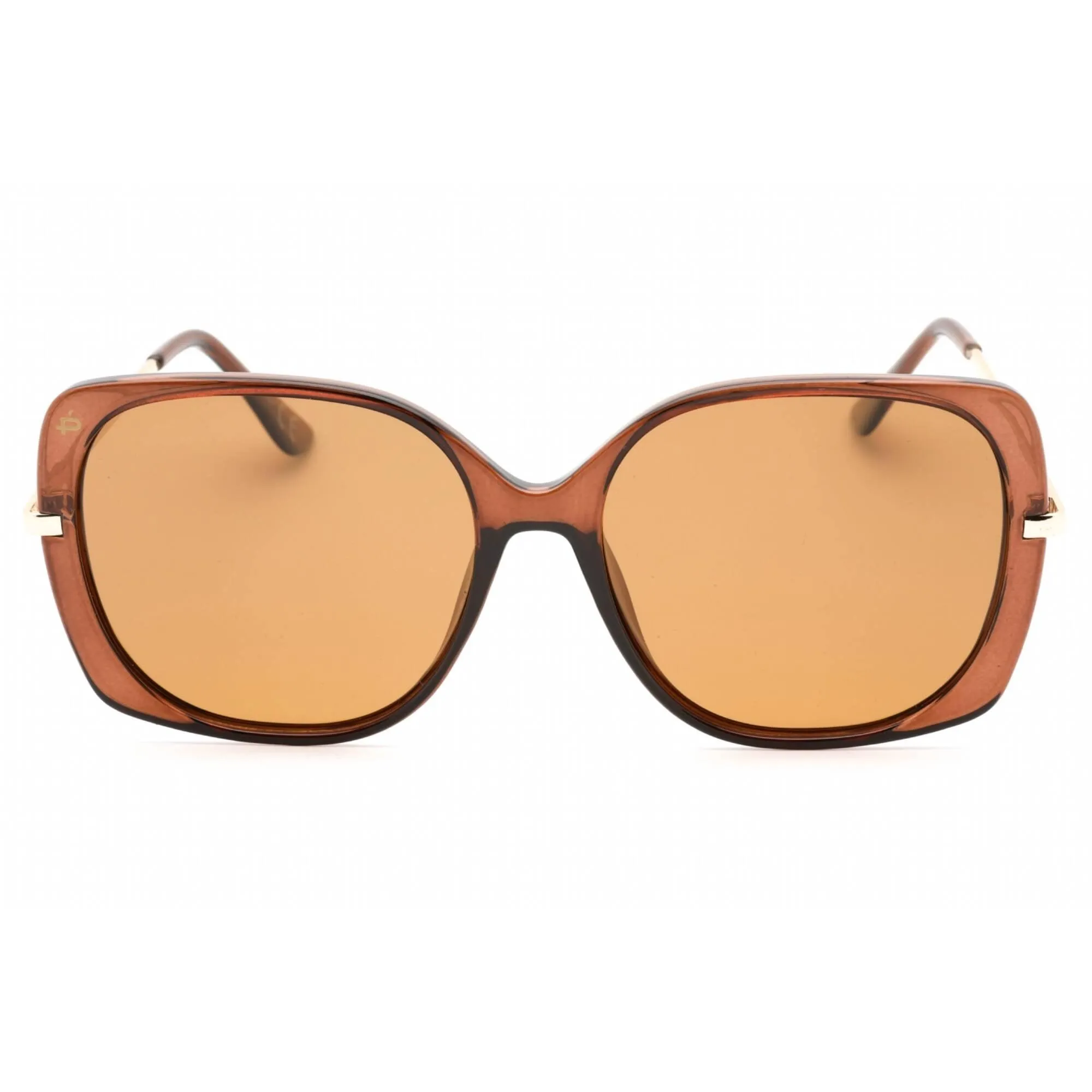 Prive Revaux Women's Sunglasses - Amber Lens Plastic Square Frame | Vintage Babe Latte