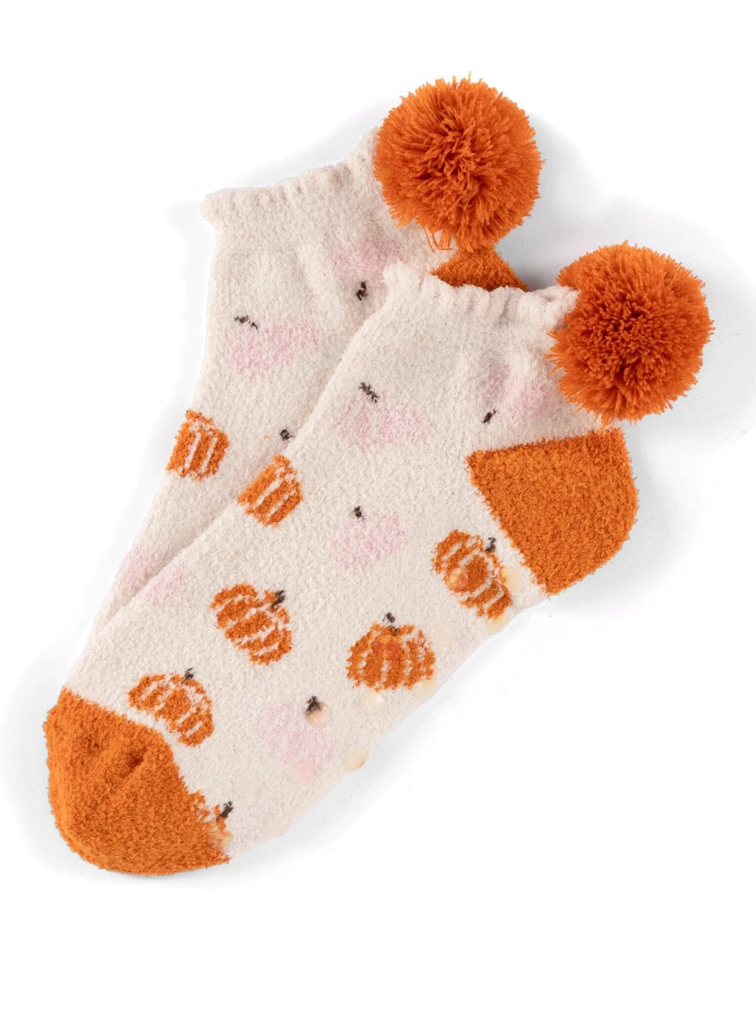 Pumpkin Home Socks | Ivory