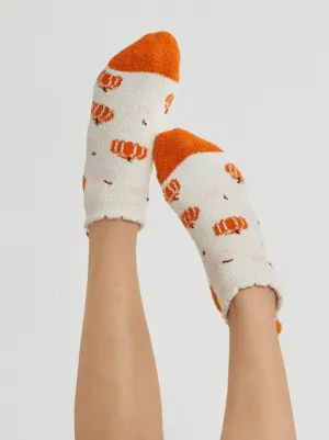 Pumpkin Home Socks | Ivory