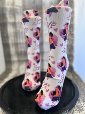 Purple Tejano Dress Socks