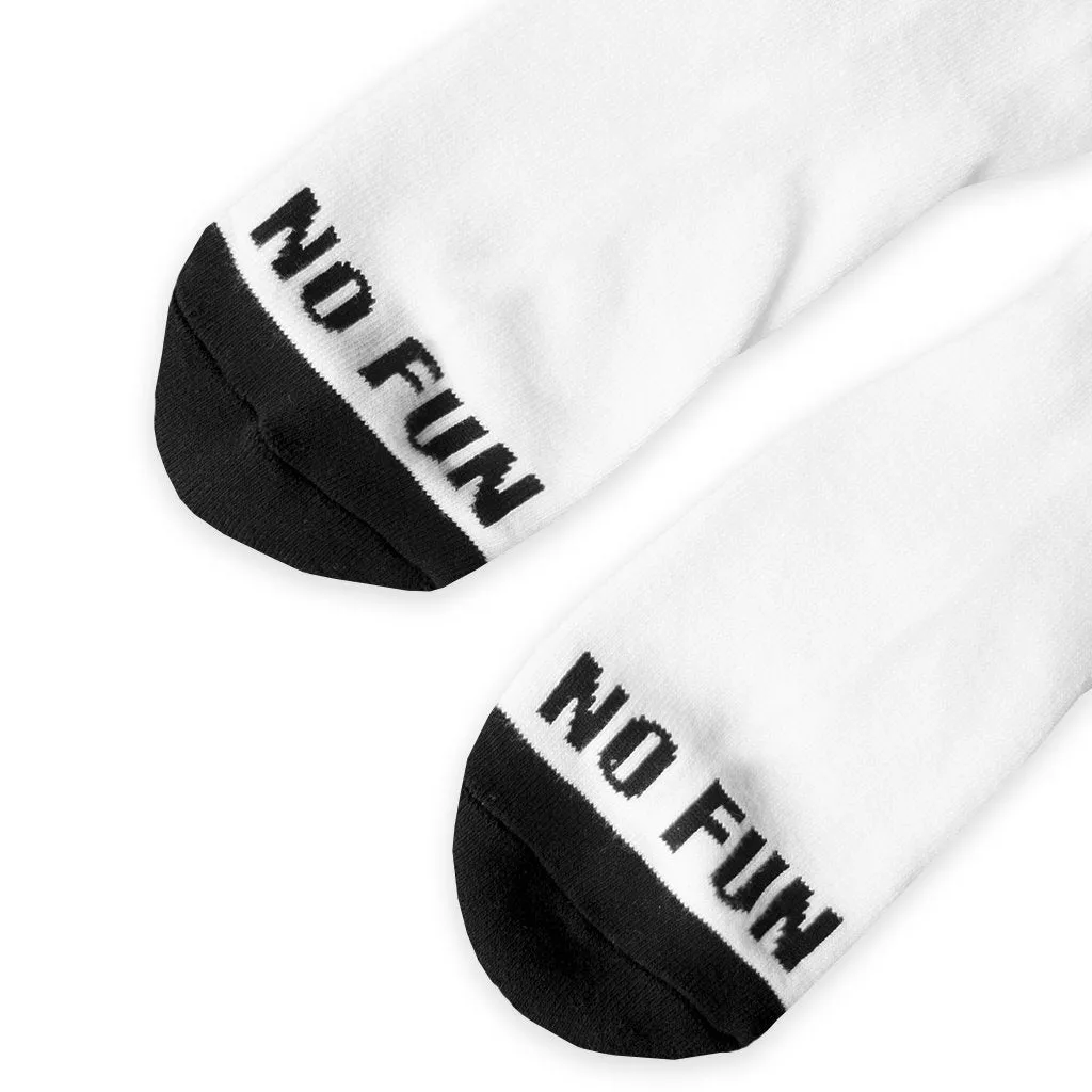 "No Fun®" Socks - White