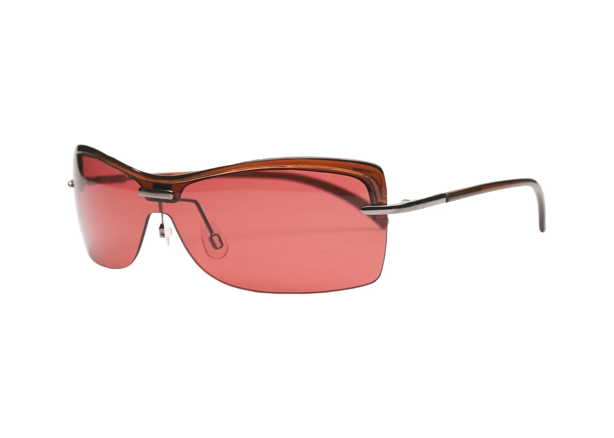 "Zeke" 2000's Y2K Rimless Shield Sunglasses