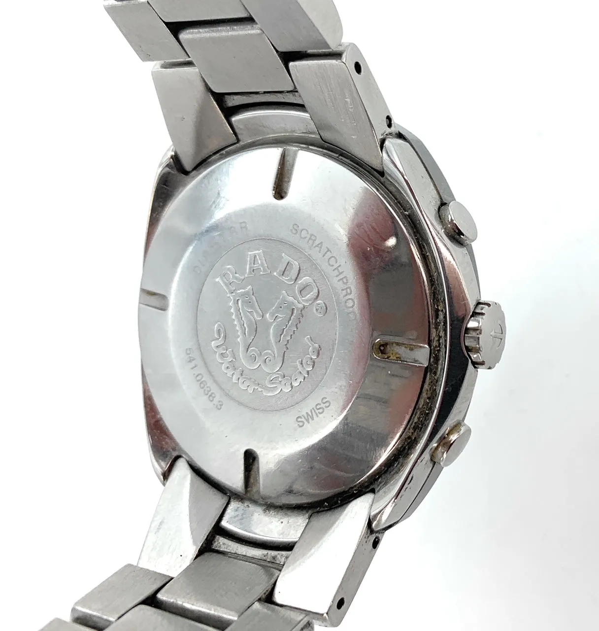 RADO Diastar Black Dial Chronograph Stainless Steel Men's Watch - Ref#541.0638.3