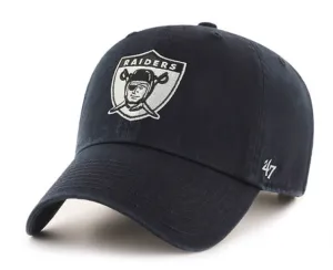 Raiders Strapback Youth '47 Brand Historic Clean Up Adjustable Cap Hat Black